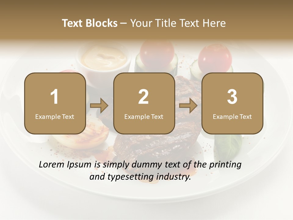 Bbq Sirloin Eat PowerPoint Template