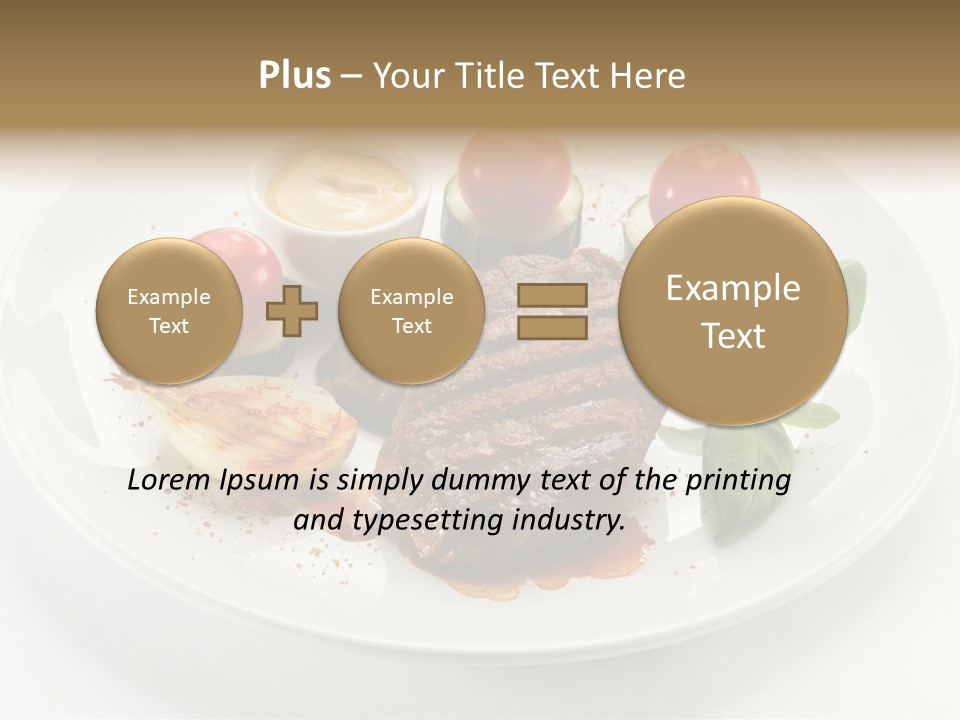 Bbq Sirloin Eat PowerPoint Template