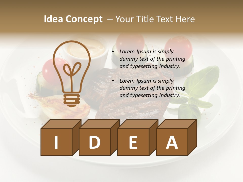 Bbq Sirloin Eat PowerPoint Template