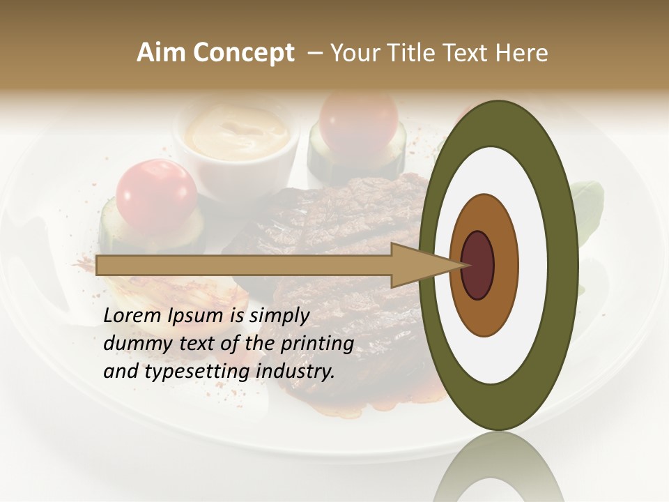 Bbq Sirloin Eat PowerPoint Template