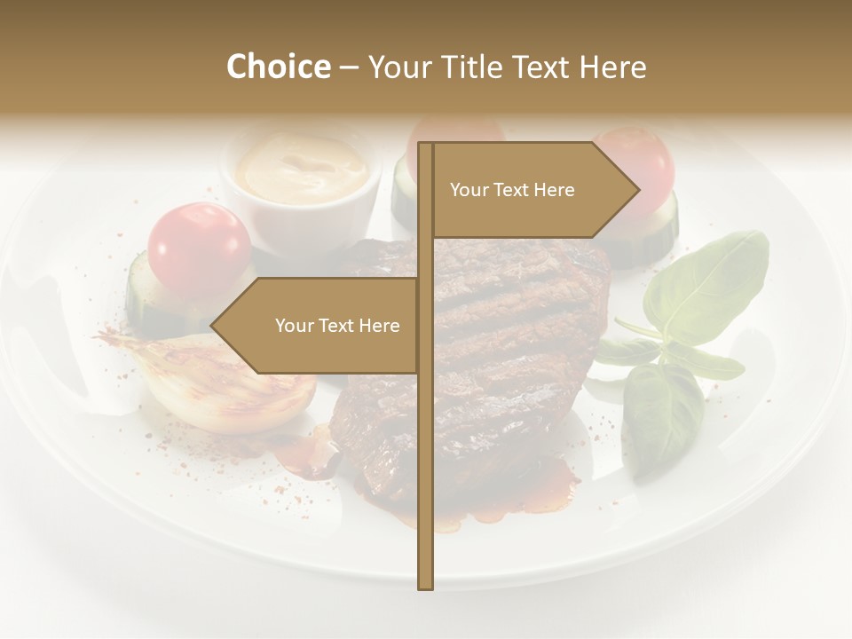Bbq Sirloin Eat PowerPoint Template