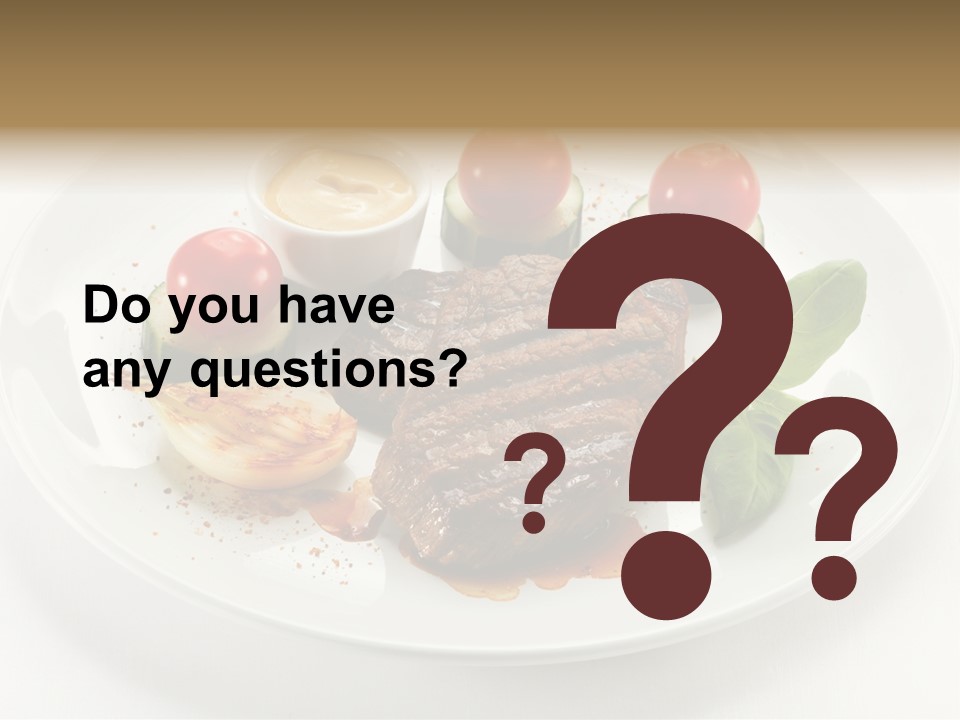 Bbq Sirloin Eat PowerPoint Template