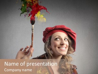 Teen Create Woman PowerPoint Template