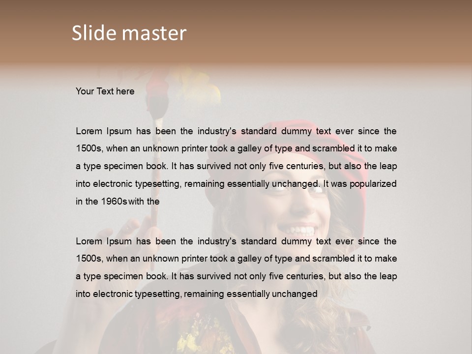 Teen Create Woman PowerPoint Template