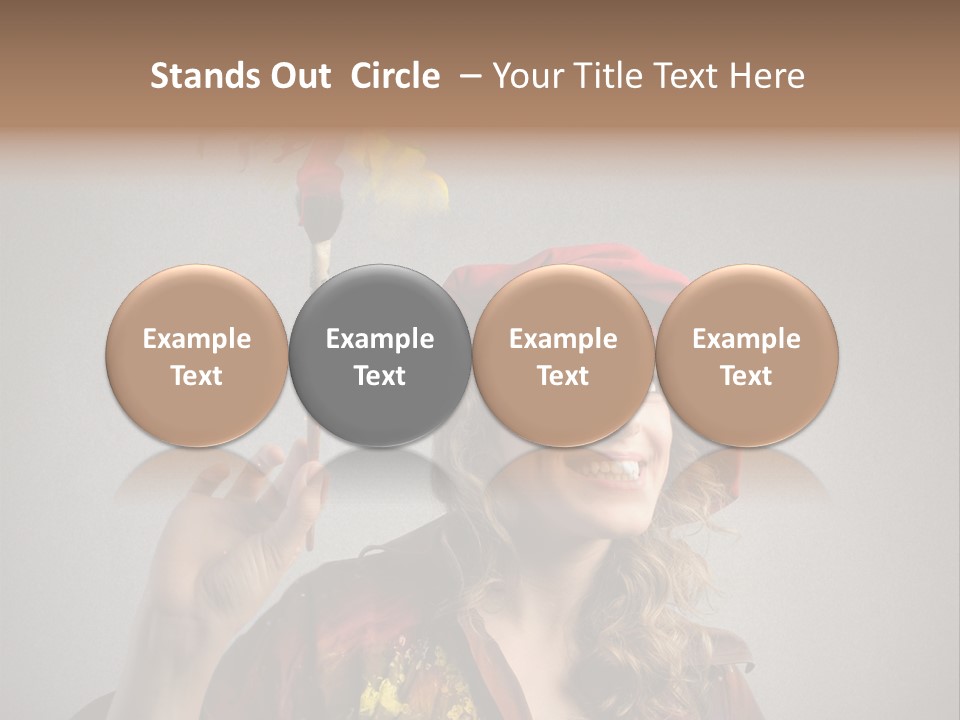 Teen Create Woman PowerPoint Template