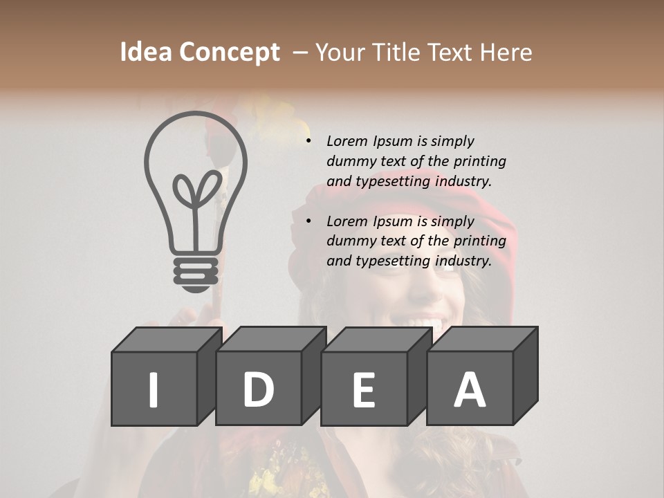 Teen Create Woman PowerPoint Template