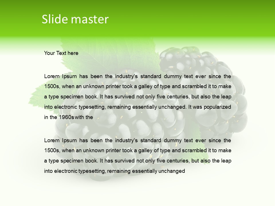 Juicy Healthy Dewberry PowerPoint Template