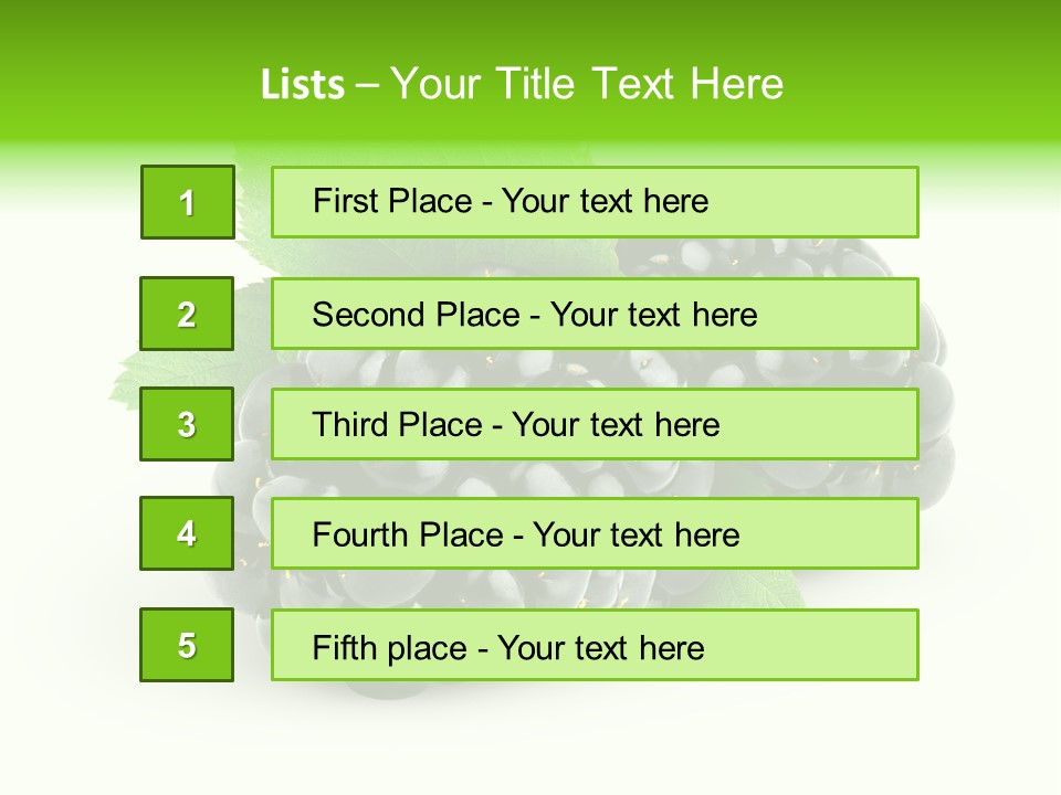Juicy Healthy Dewberry PowerPoint Template