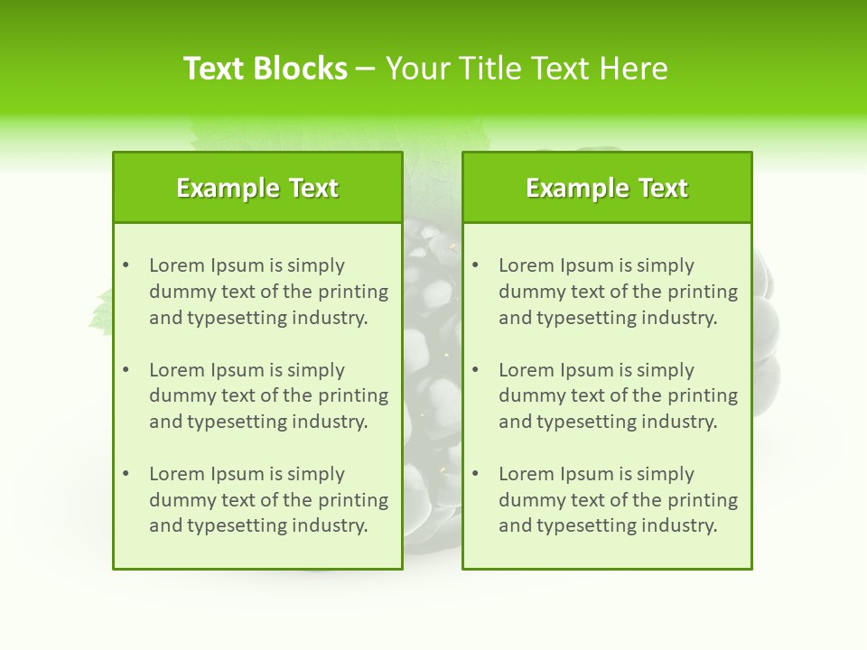 Juicy Healthy Dewberry PowerPoint Template