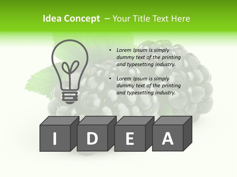 Juicy Healthy Dewberry PowerPoint Template