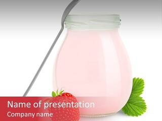 Studio Shot Cream Fruit PowerPoint Template