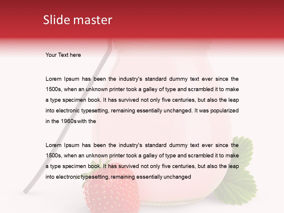 Studio Shot Cream Fruit PowerPoint Template