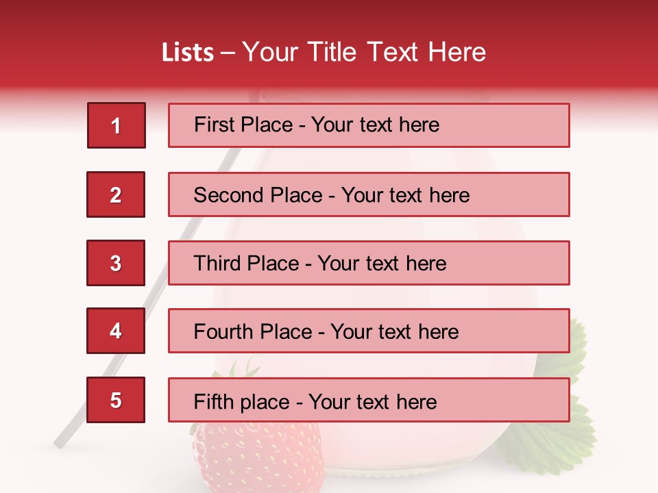 Studio Shot Cream Fruit PowerPoint Template