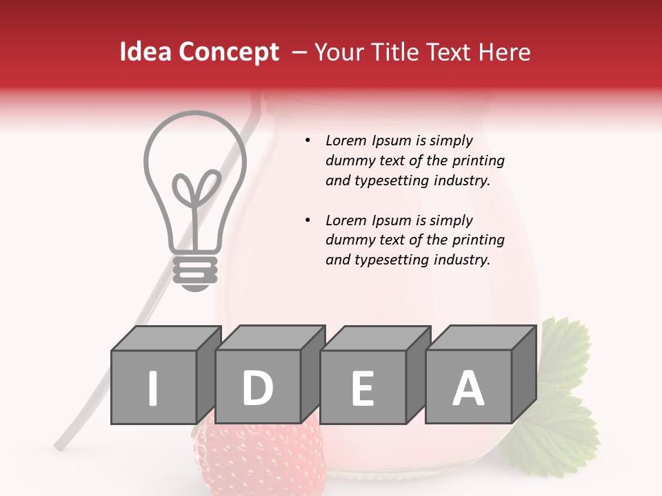 Studio Shot Cream Fruit PowerPoint Template