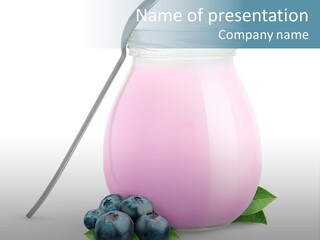 Cream Fruit Healthy PowerPoint Template