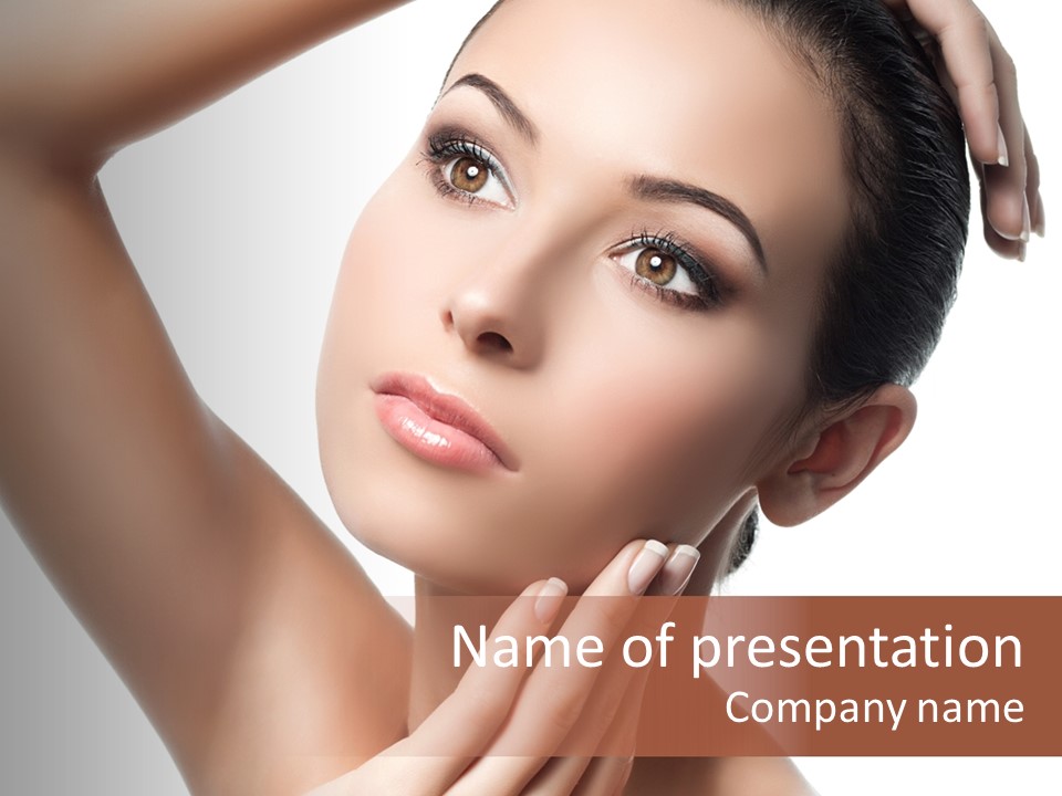 Make Up Attractive Portrait PowerPoint Template