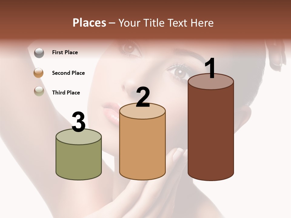 Make Up Attractive Portrait PowerPoint Template