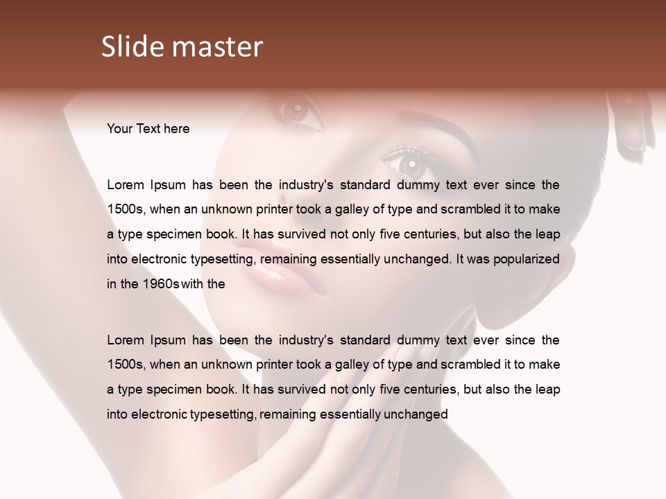 Make Up Attractive Portrait PowerPoint Template