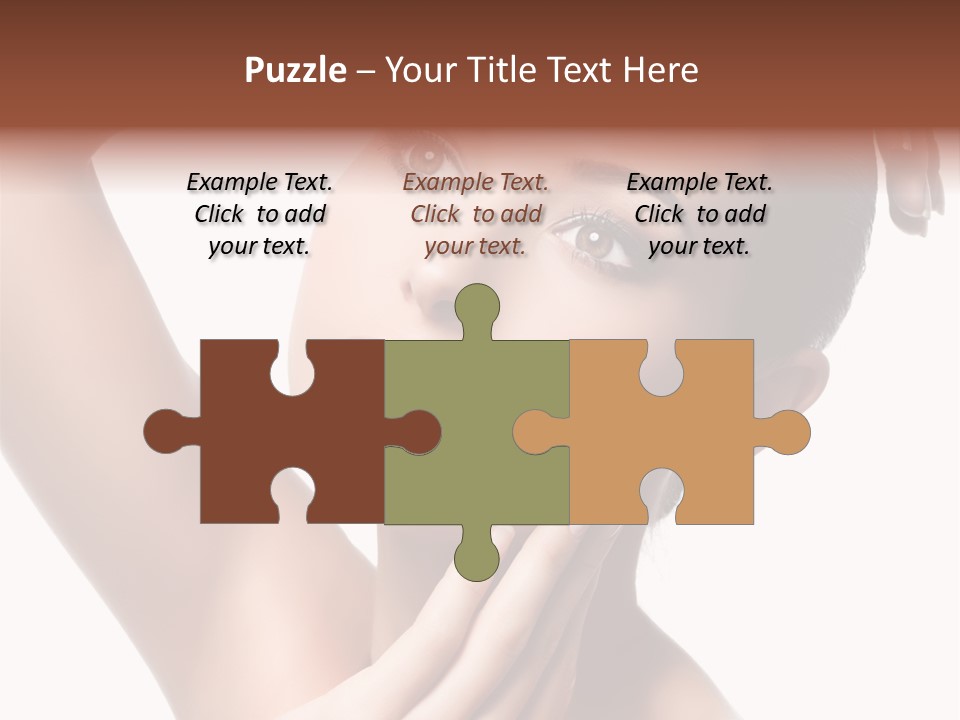 Make Up Attractive Portrait PowerPoint Template