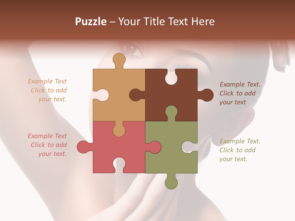 Make Up Attractive Portrait PowerPoint Template