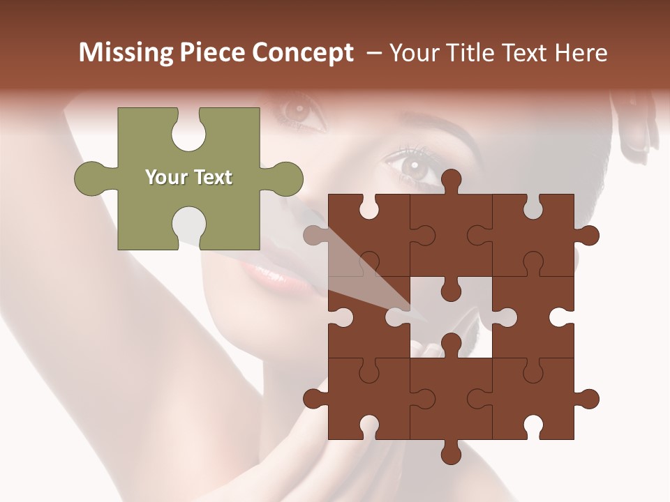 Make Up Attractive Portrait PowerPoint Template