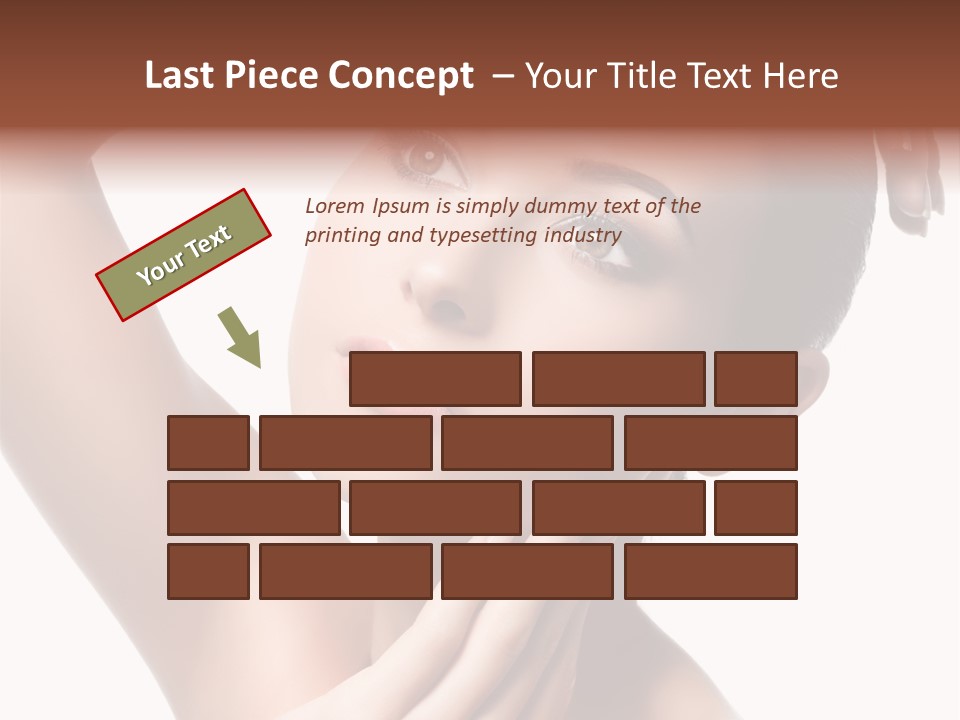 Make Up Attractive Portrait PowerPoint Template