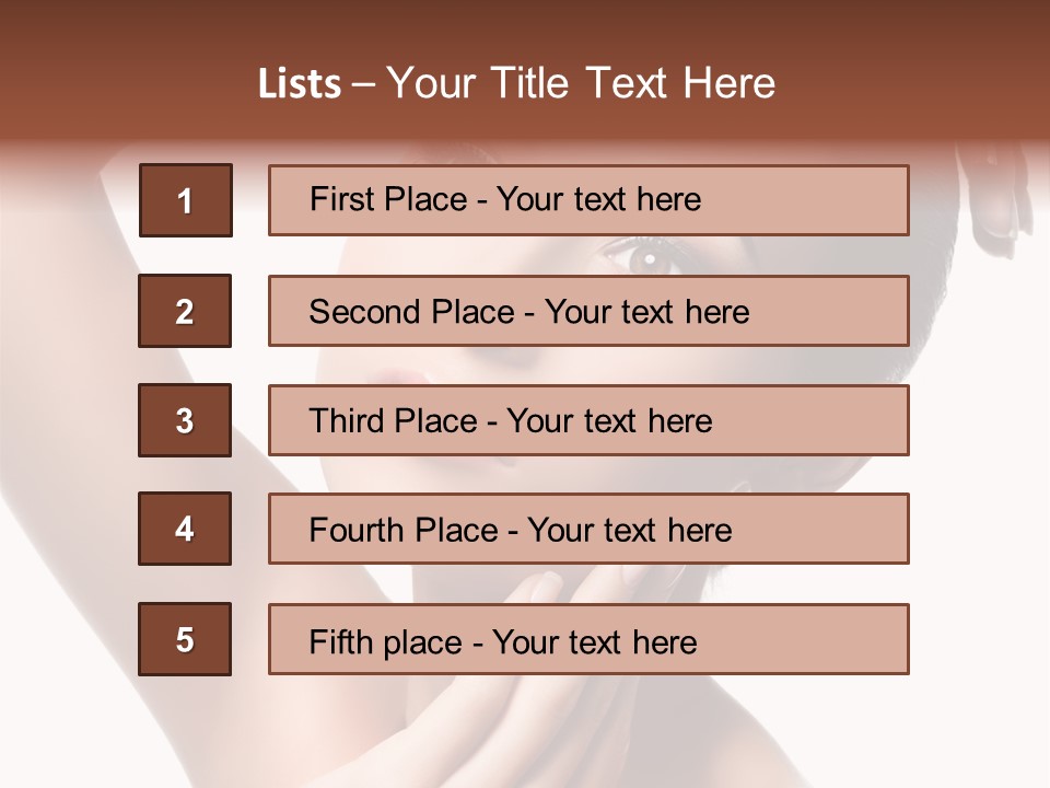 Make Up Attractive Portrait PowerPoint Template