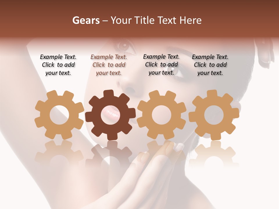 Make Up Attractive Portrait PowerPoint Template