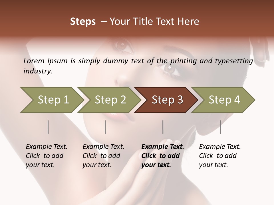 Make Up Attractive Portrait PowerPoint Template