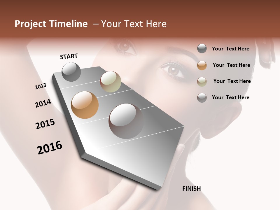 Make Up Attractive Portrait PowerPoint Template