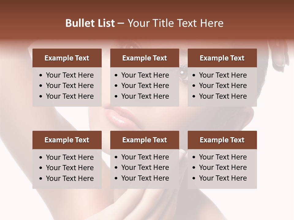 Make Up Attractive Portrait PowerPoint Template