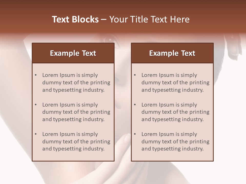 Make Up Attractive Portrait PowerPoint Template