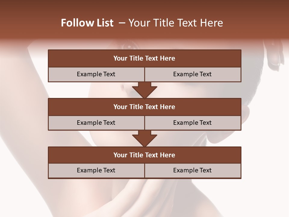 Make Up Attractive Portrait PowerPoint Template