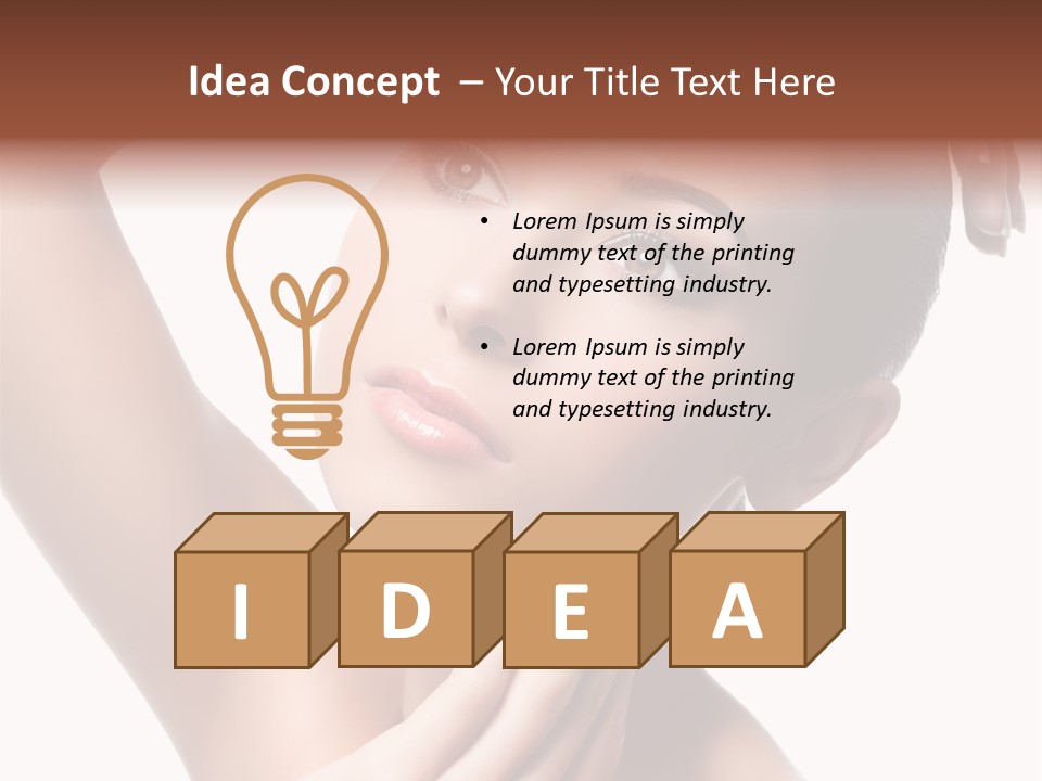 Make Up Attractive Portrait PowerPoint Template