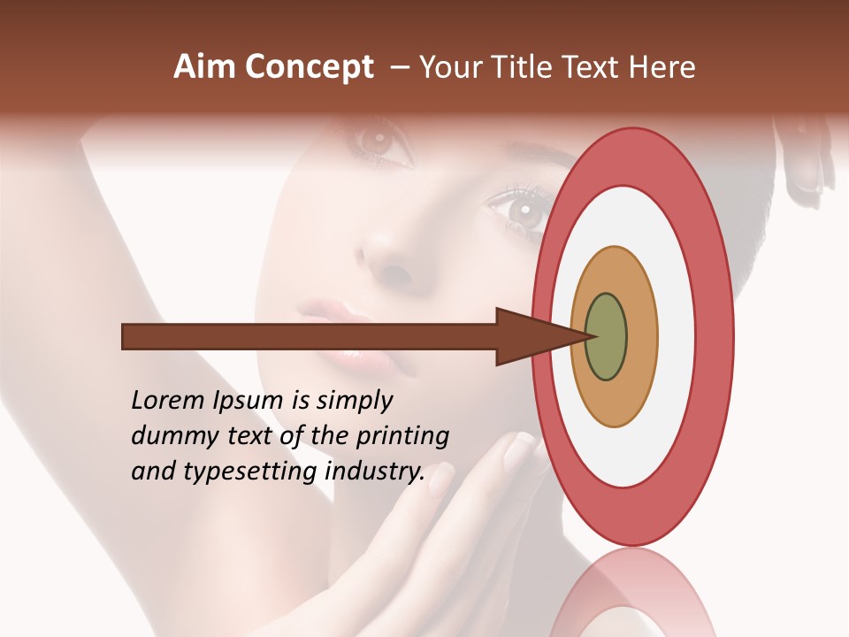 Make Up Attractive Portrait PowerPoint Template