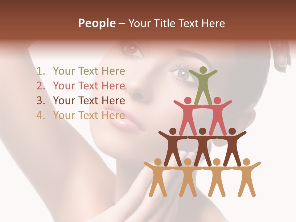 Make Up Attractive Portrait PowerPoint Template