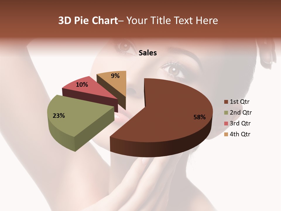 Make Up Attractive Portrait PowerPoint Template