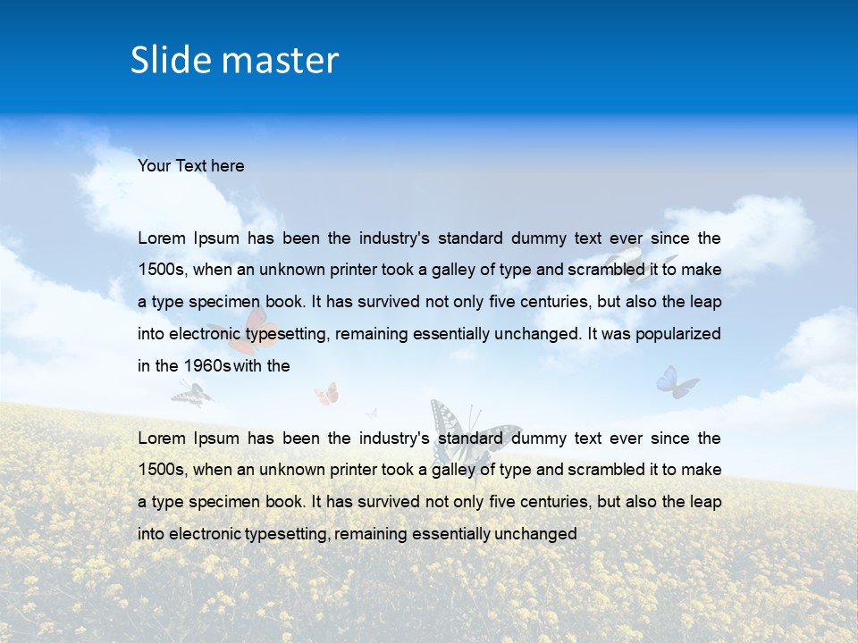 Sundown Yellow Horizon PowerPoint Template