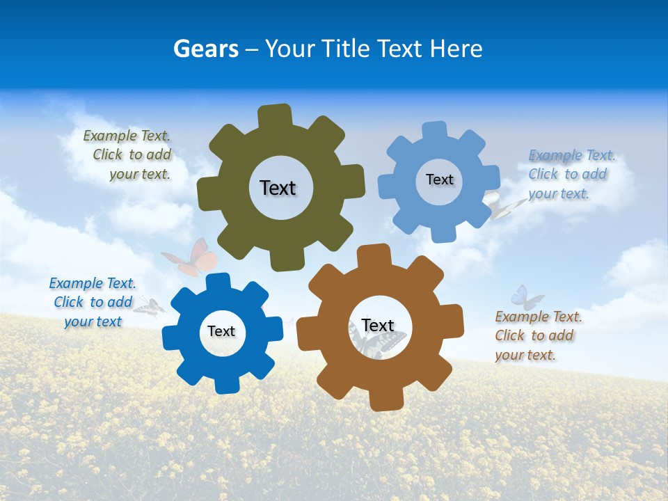 Sundown Yellow Horizon PowerPoint Template