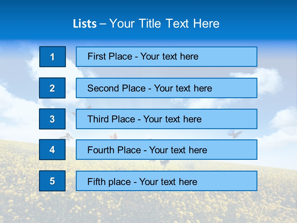 Sundown Yellow Horizon PowerPoint Template