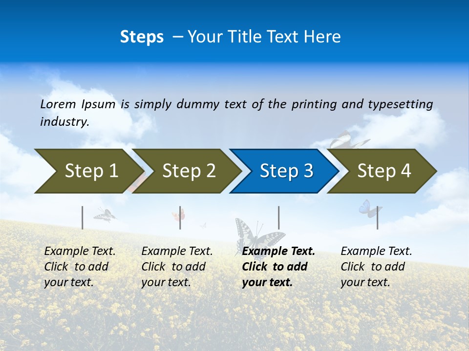 Sundown Yellow Horizon PowerPoint Template