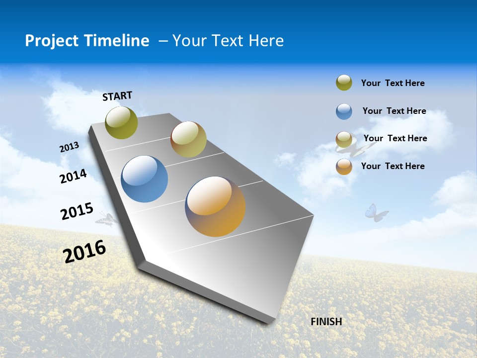 Sundown Yellow Horizon PowerPoint Template