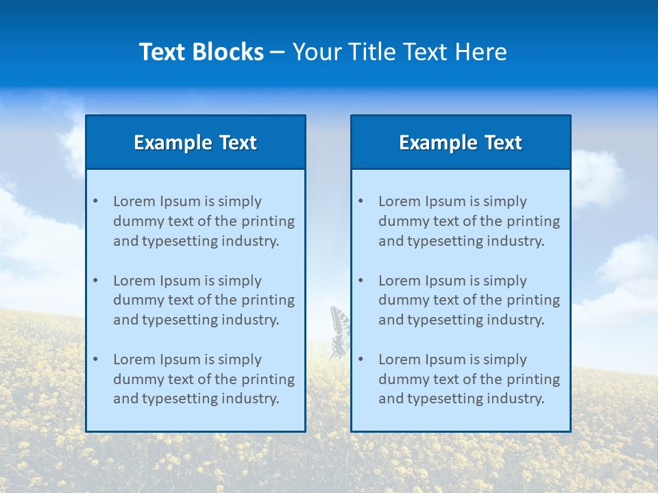 Sundown Yellow Horizon PowerPoint Template