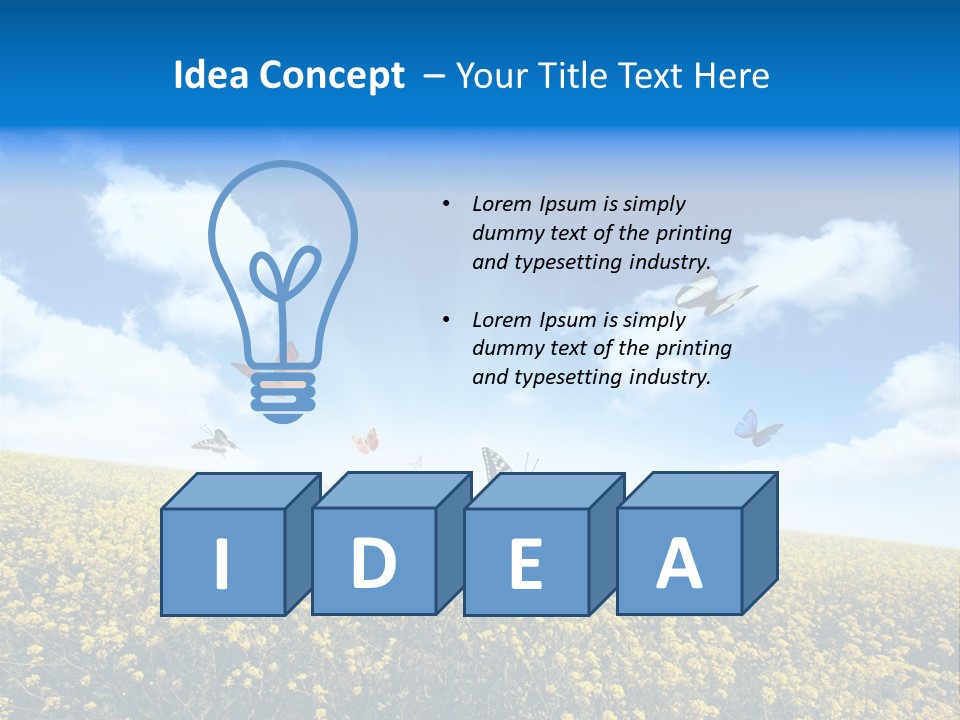 Sundown Yellow Horizon PowerPoint Template