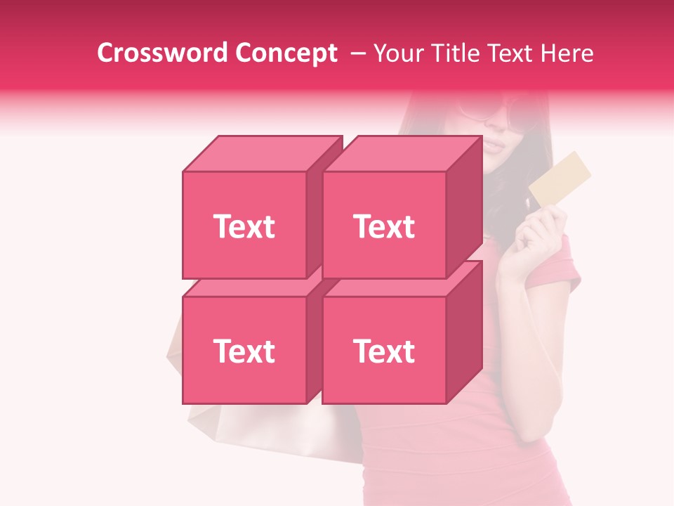 Card Sunglasses Holding PowerPoint Template