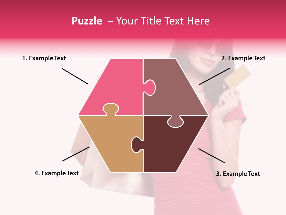 Card Sunglasses Holding PowerPoint Template