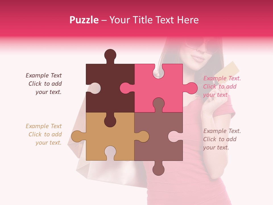 Card Sunglasses Holding PowerPoint Template