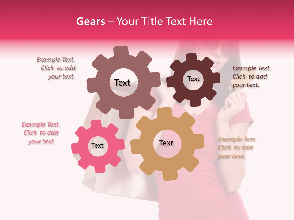 Card Sunglasses Holding PowerPoint Template