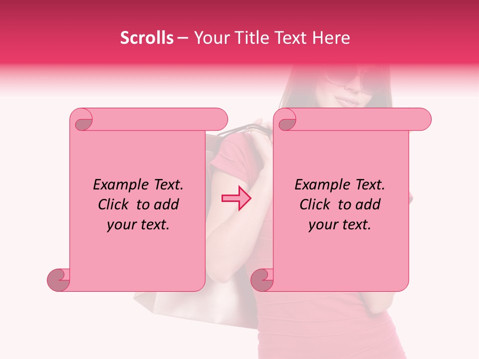 Card Sunglasses Holding PowerPoint Template