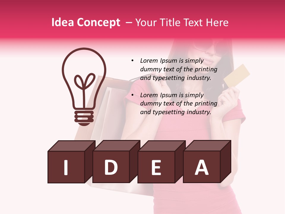 Card Sunglasses Holding PowerPoint Template